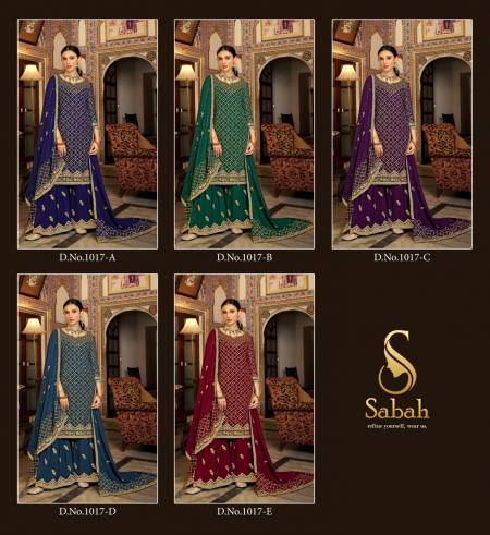 Sabah Zeel Embroidery Sharara Salwar Kameez Catalog
